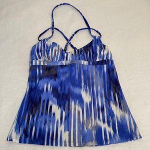 Athleta wailea ocean blue tankini xs
